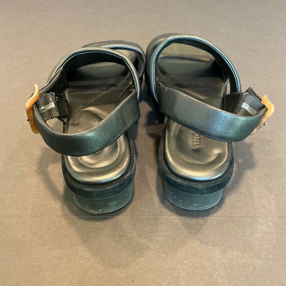 Vince Bowie Black Leather Lug Platform Sandals Women’s 9 (Estimated) - Picture 8 of 16